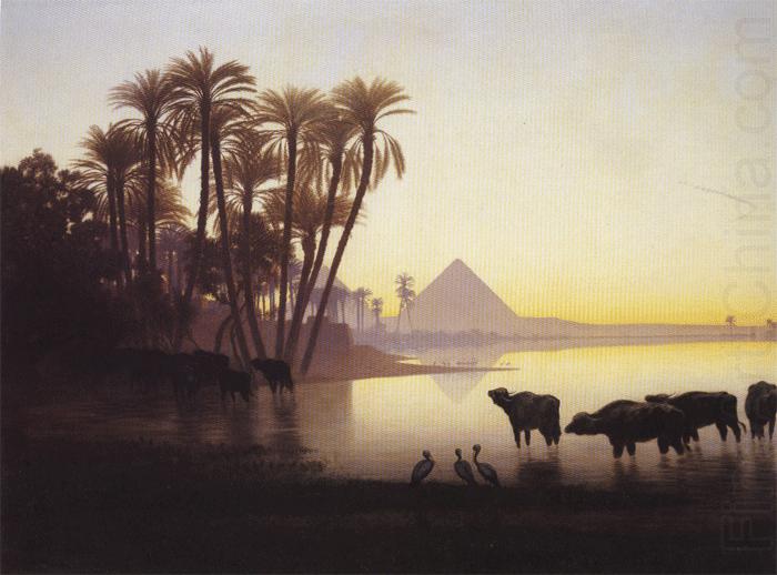 Along the Nile at Giza, Theodore Frere